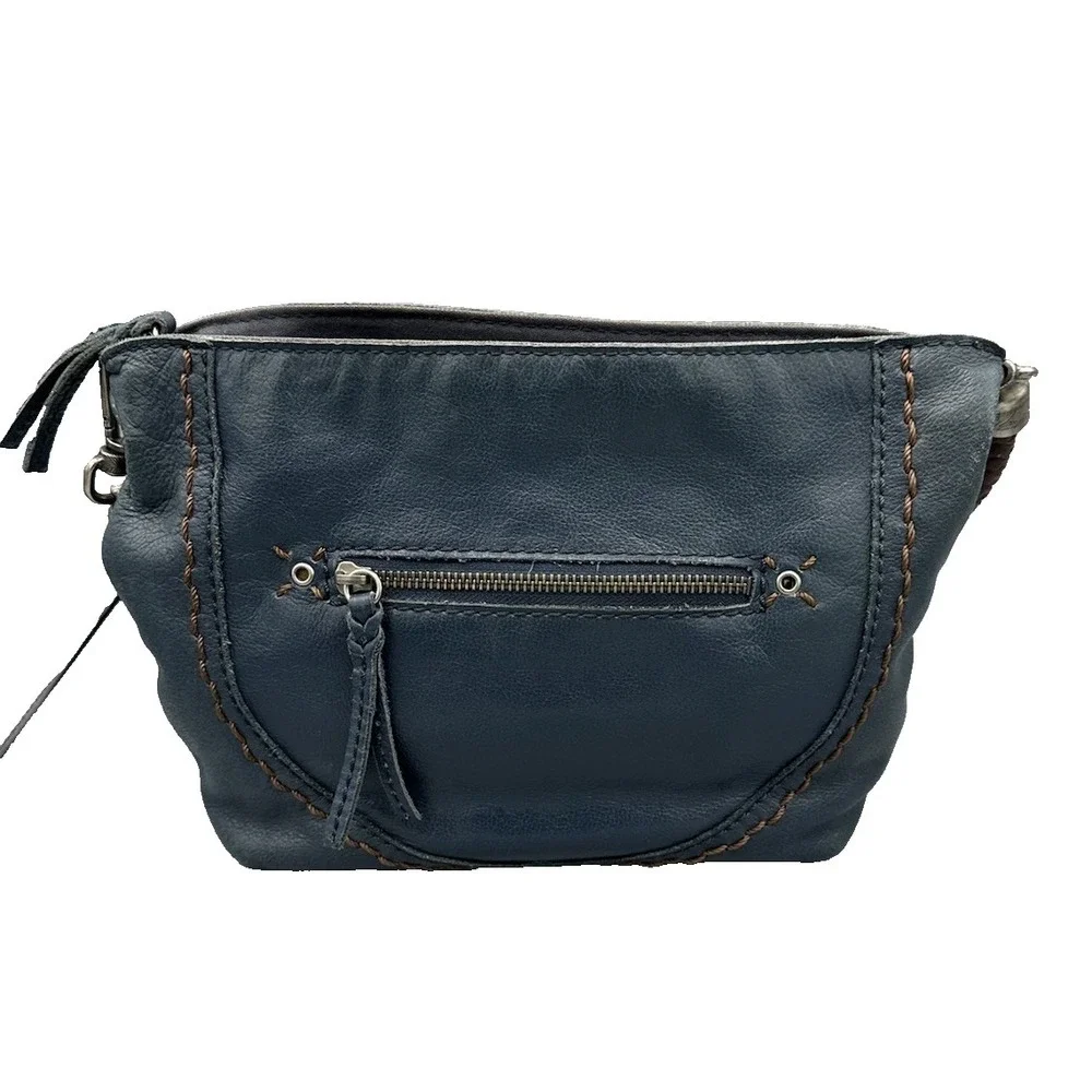 The Sak Black Leather Demi Shoulder Bag‎ Braided Strap Intricate metal design